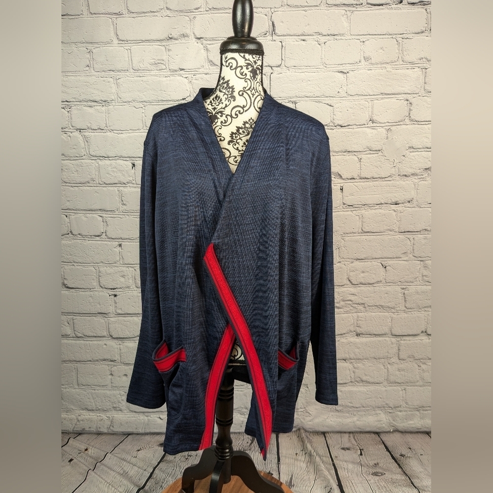 Talbots women's long sleeve stretch knit open fronts sz 3x cardigan pockets RR02